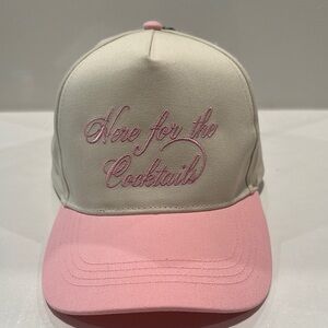 NWT David & Young “Here For the Cocktails” Ladies Cap with adjustable back.